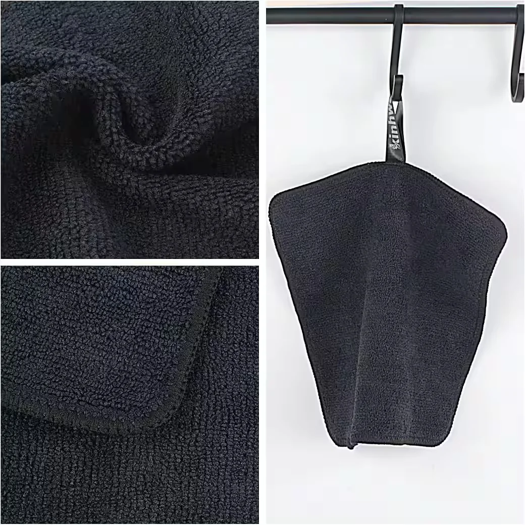 LUXUSKOLLEKTION Mikrofasertücher schwarz 20x20 cm 6er Set Putzlappen