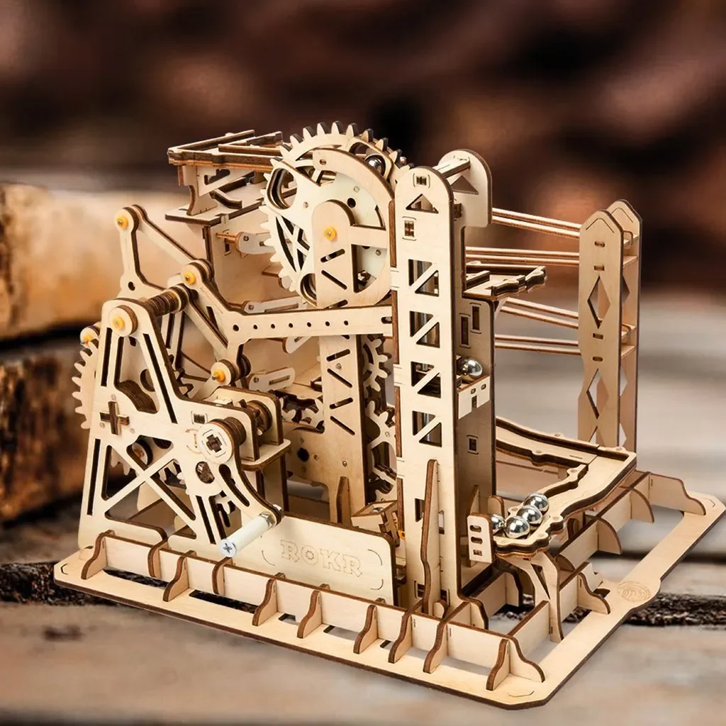 ROBOTIME Marble Explorer Murmelbahn Holzbausatz 3D Puzzle mechanisch