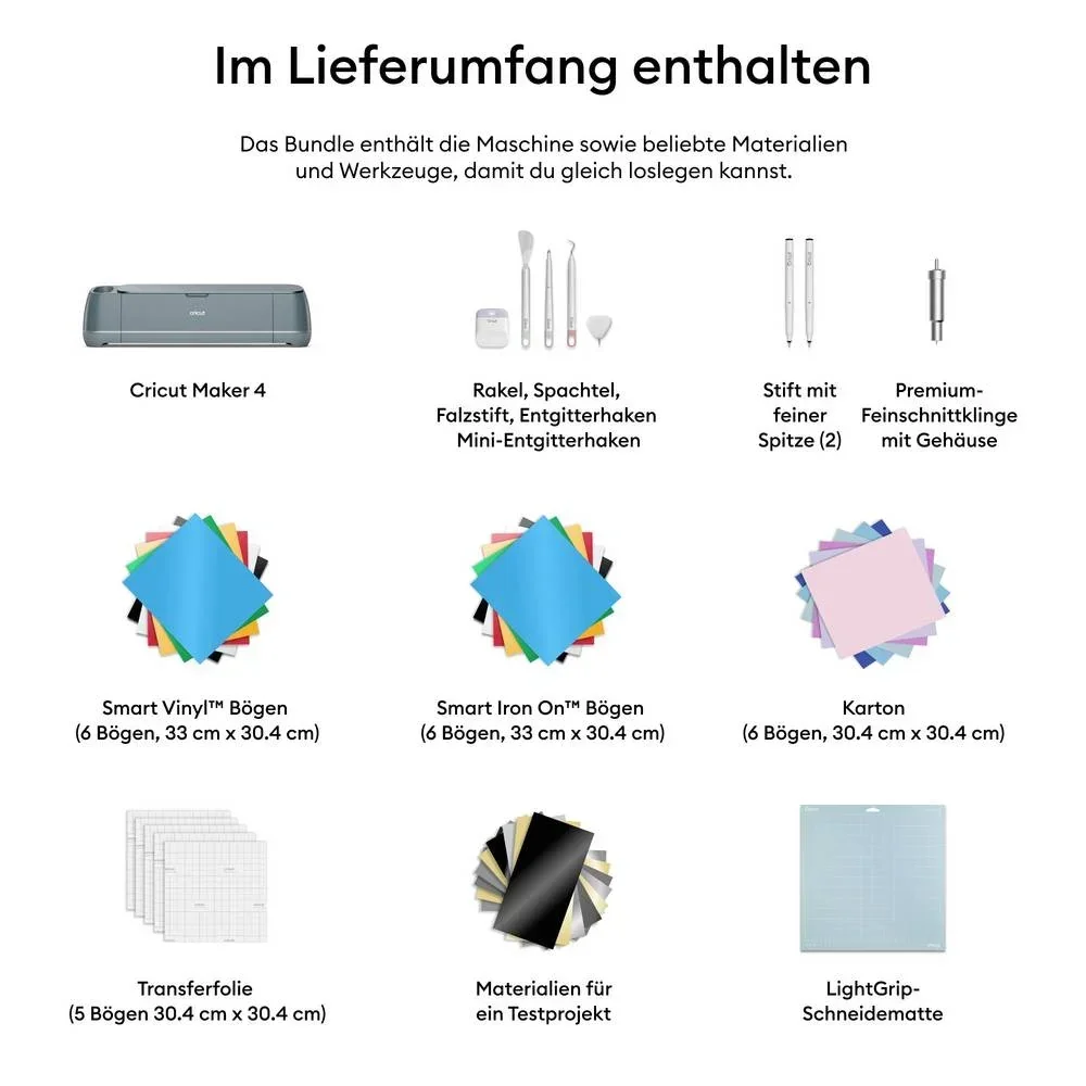 CRICUT Maker 4 Essentials Bundle Schneideplotter-Set Salbei
