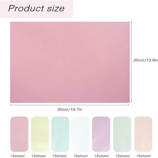 LUXUSKOLLEKTION Seidenpapier Metallic 105 Blatt 50x35 cm 7 Farben