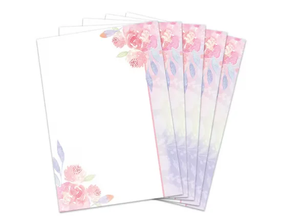 JUNAPACK Briefpapier A4 Blumen Ostern für Drucker und Firmenpost