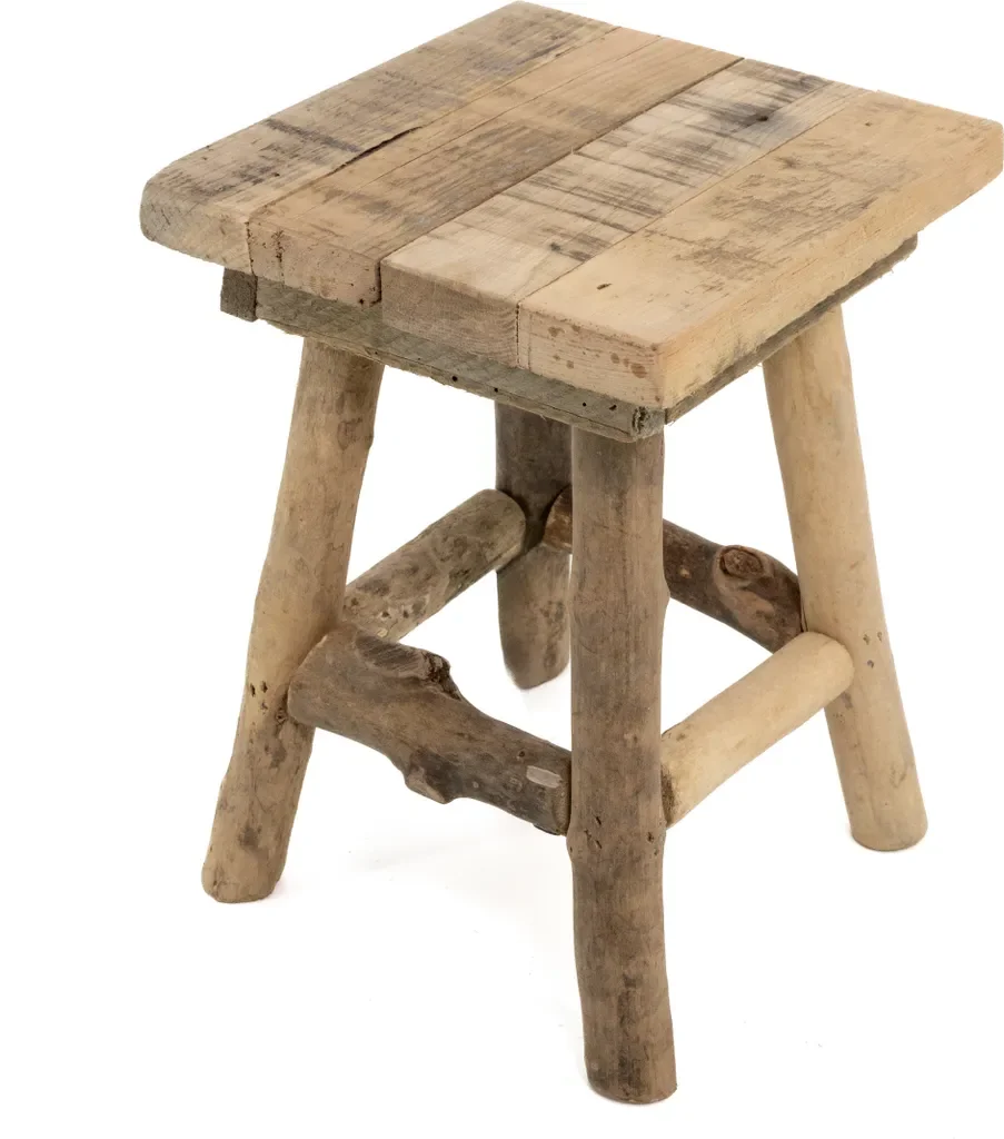 DARO DEKO Holz Hocker braun 19x19x26 cm Sitz- und Beistellhocker