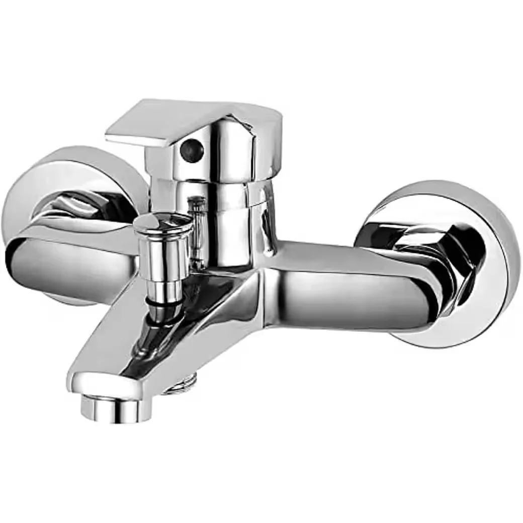 YOUYIJIA Einhebel-Badewannenarmatur Duschset Wanne und Dusche silber