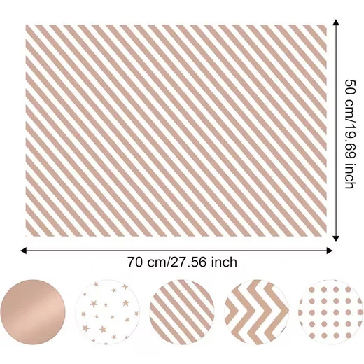 LUXUSKOLLEKTION Seidenpapier Roségold Glitzer 50 Blatt 50x70 cm